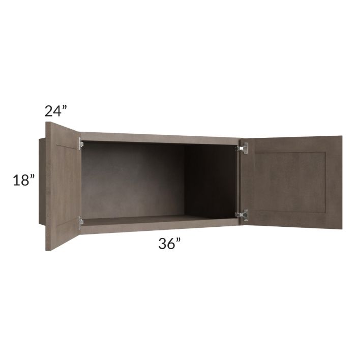 Providence Natural Grey 36x18x24 Wall Cabinet