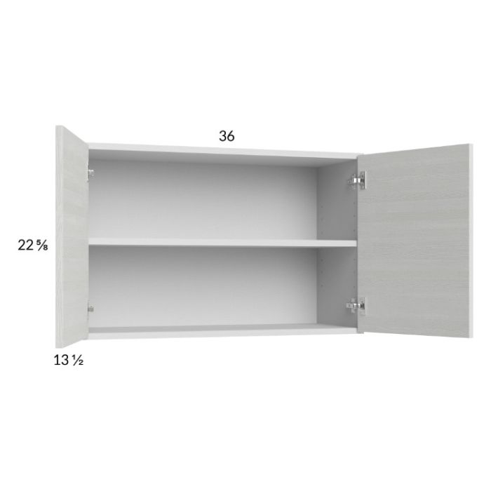 Euro White Grain 36x22-5/8 Wall Cabinet