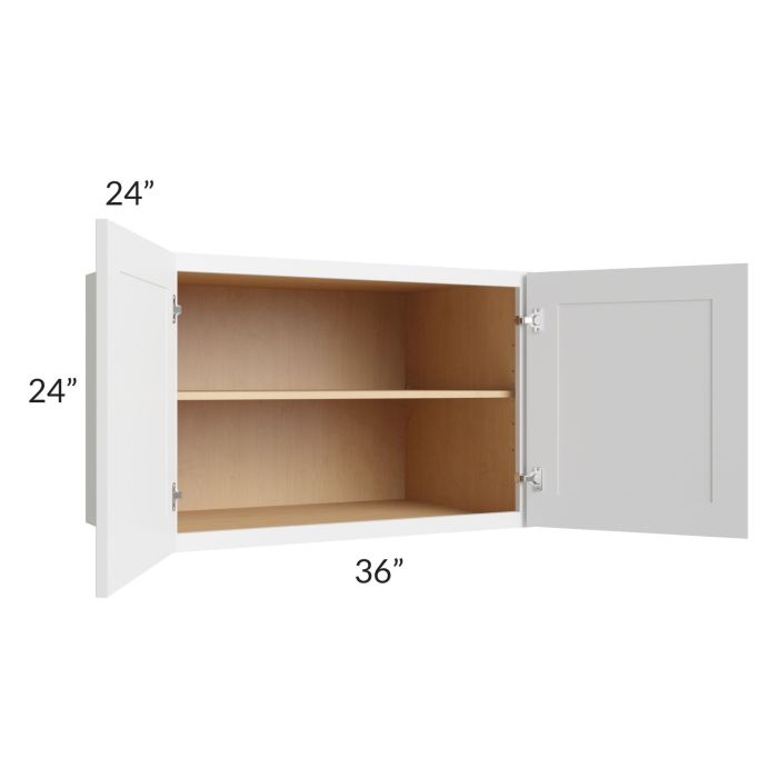 Stratton White Shaker 36x24x24 Wall Cabinet