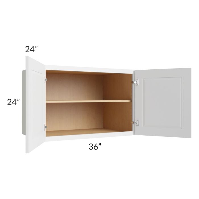 Brighton White Shaker 36x24x24 Wall Cabinet