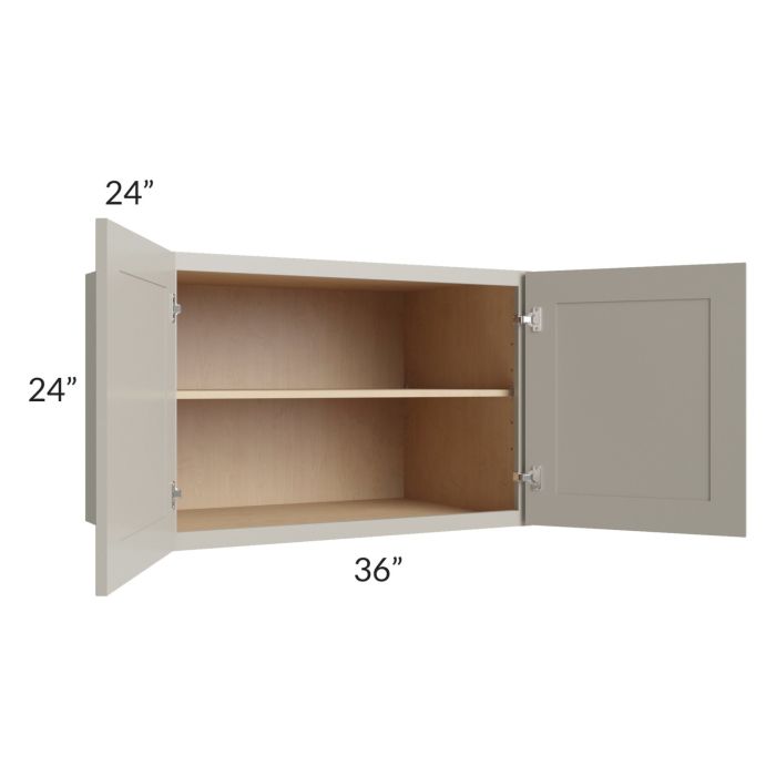 Stratton Light Grey Shaker 36x24x24 Wall Cabinet