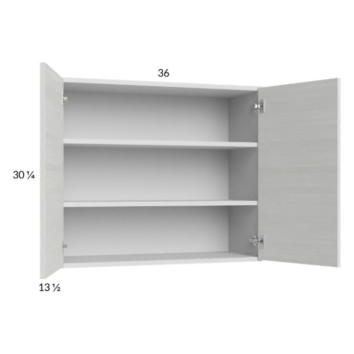 Euro White Grain 36x30-1/4 Wall Cabinet
