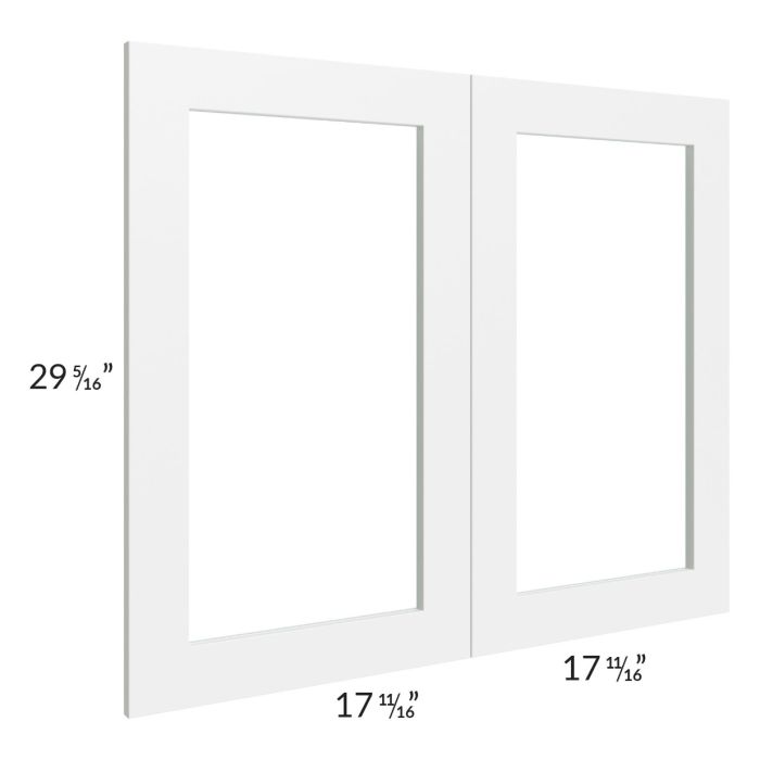 Alpine White Shaker 36x30 Glass Door Only with Glass Included