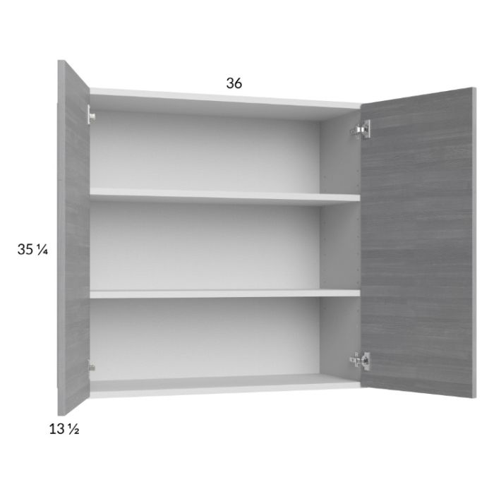 Euro Grey 36x35-1/4 Wall Cabinet