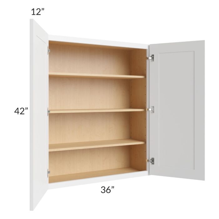 Stratton White Shaker 36x42 Wall Cabinet