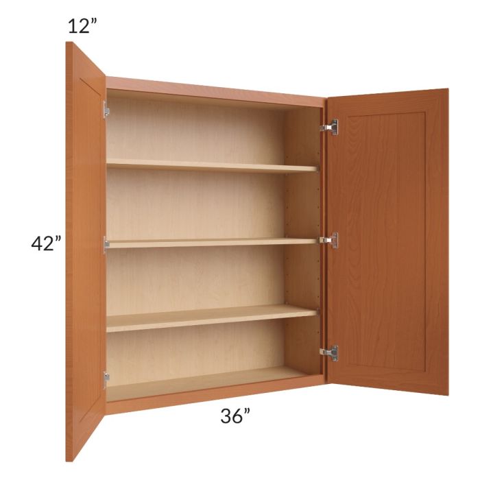 Lexington Cinnamon Glaze 36x42 Wall Cabinet