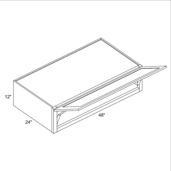 Salem 48x12x24 Lift Up Refrigerator Wall Cabinet