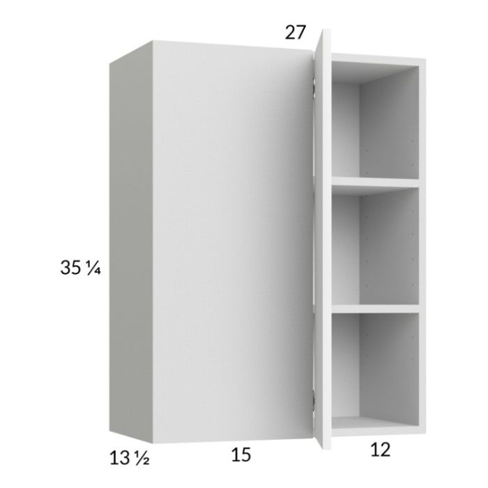 Euro Gloss White 27x35-1/4 Blind Corner Wall Cabinet