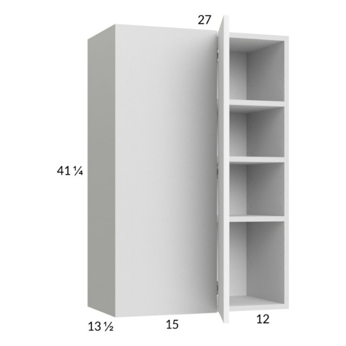 Euro Gloss White 27x40-1/4 Blind Corner Wall Cabinet