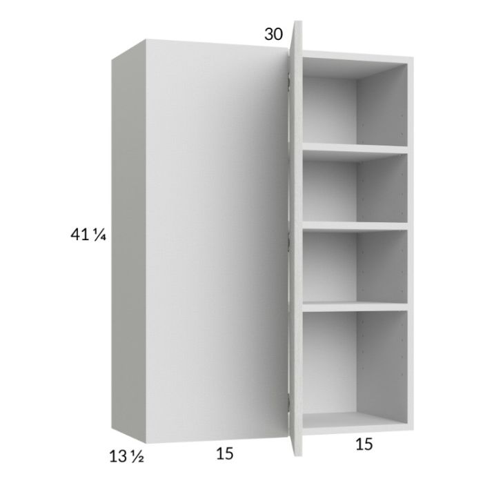 Euro White Grain 30x40-1/4 Blind Corner Wall Cabinet