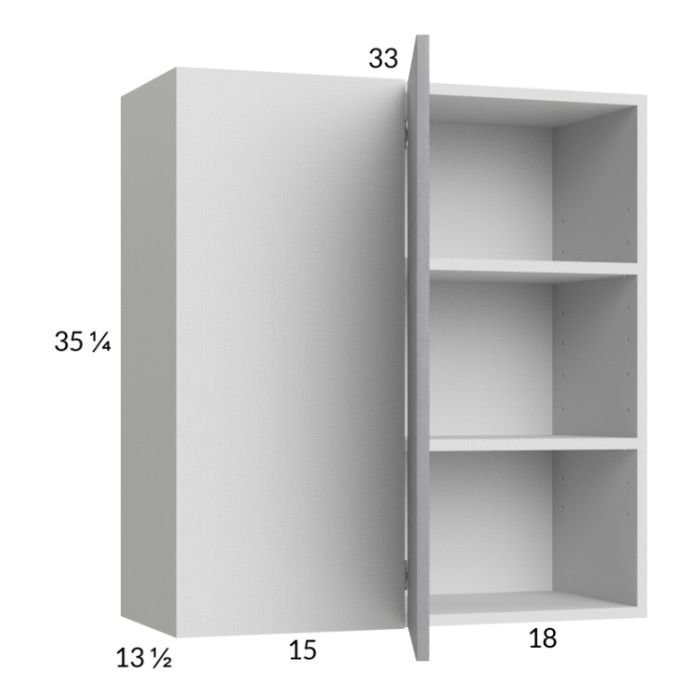 Euro Grey 33x35-1/4 Blind Corner Wall Cabinet