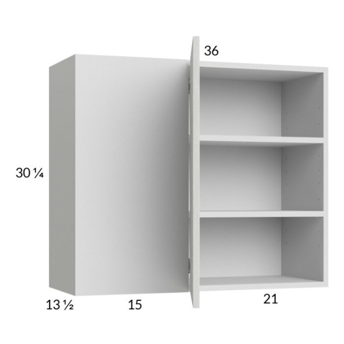 Euro White Grain 36x30-1/4 Blind Corner Wall Cabinet