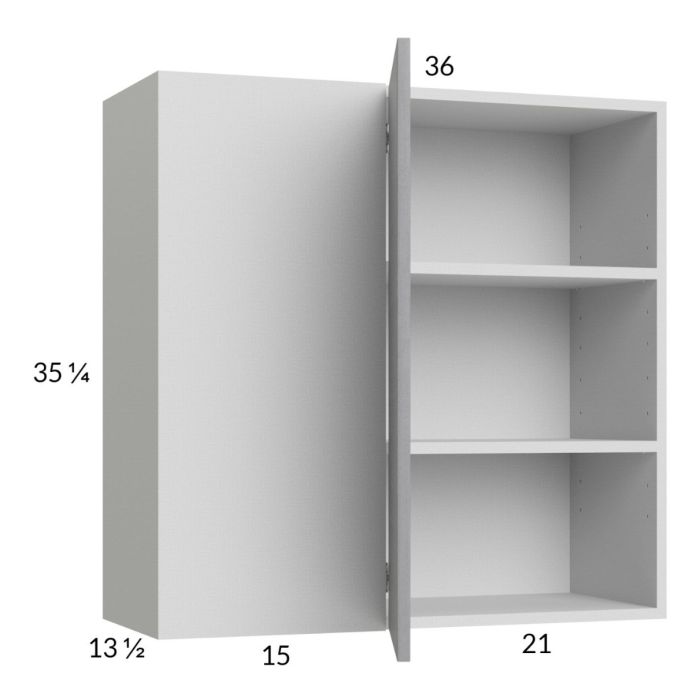 Euro Grey 36x35-1/4 Blind Corner Wall Cabinet