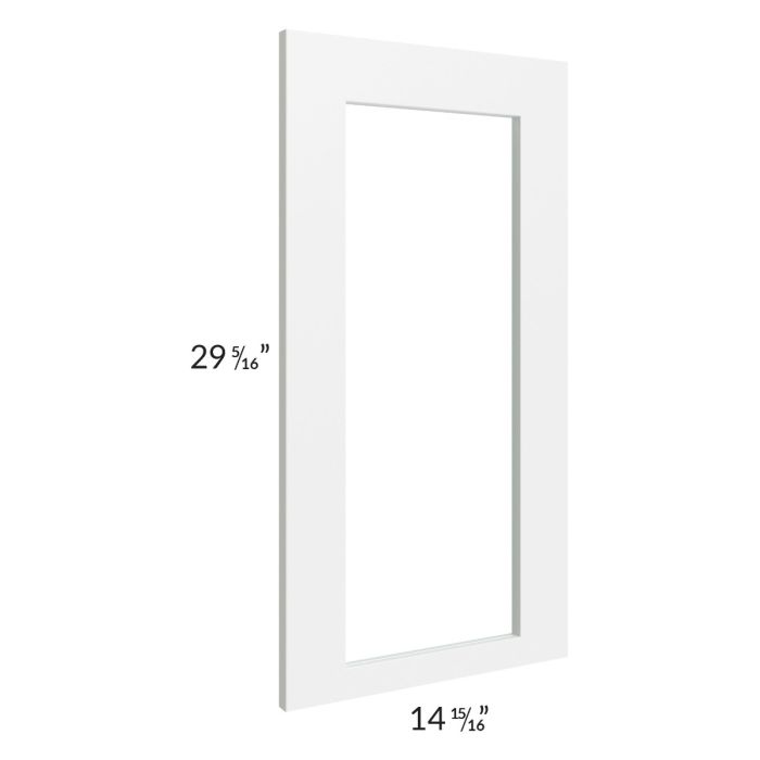 Alpine White Shaker 24x30 Wall Diagonal Corner Glass Door Only with Glass Included