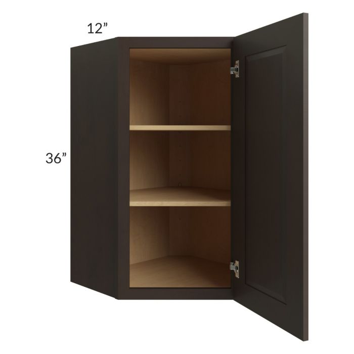 Southport Espresso Shaker 24x36 Wall Diagonal Corner Cabinet