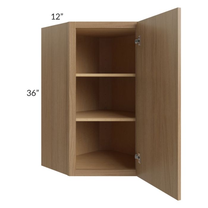 Township Rift Oak 24x36 Diagonal Corner Wall Cabinet