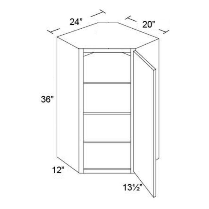24x36 Diagonal Corner Wall Cabinet