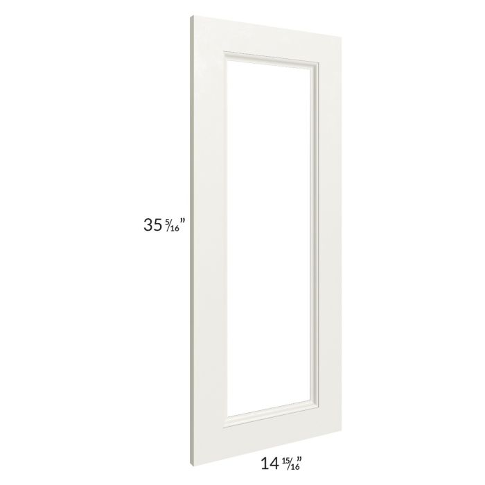 Providence Cream Glaze 27x36x15 Wall Diagonal Corner Glass Door Only with Glass Included