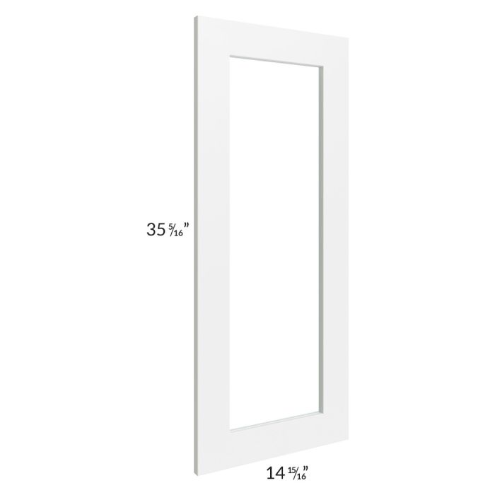 Alpine White Shaker 24x36 Wall Diagonal Corner Glass Door Only with Glass Included