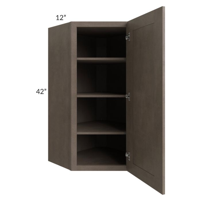 Providence Natural Grey 24x42 Wall Diagonal Corner Cabinet