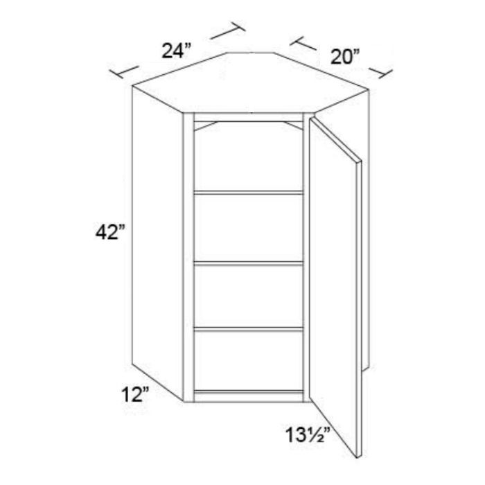 24x42 Diagonal Corner Wall Cabinet