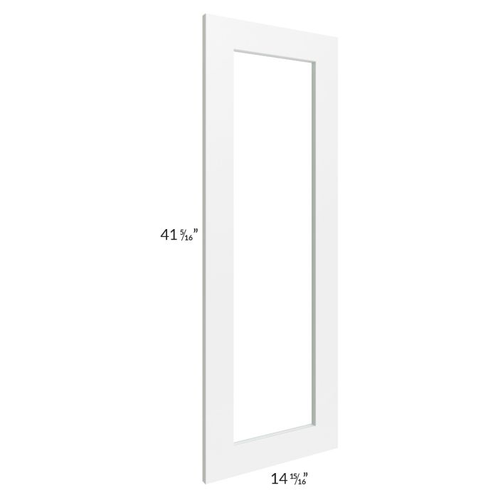 Alpine White Shaker 24x42 Wall Diagonal Corner Glass Door Only with Glass Included