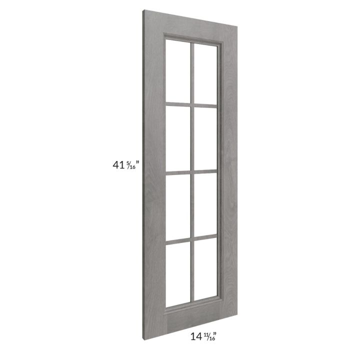Providence Slate Grey 24x42 Wall Diagonal Corner Mullion Glass Door Only with Glass Included
