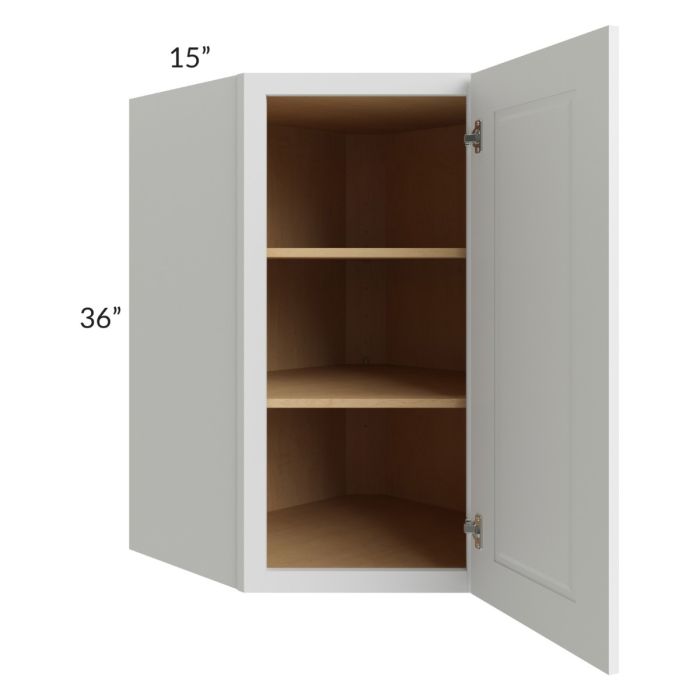 Charlotte White 27x36 Wall Diagonal Corner Cabinet