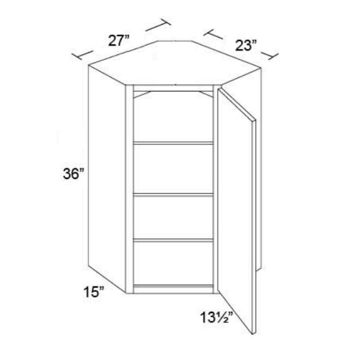 27x36 Diagonal Corner Wall Cabinet