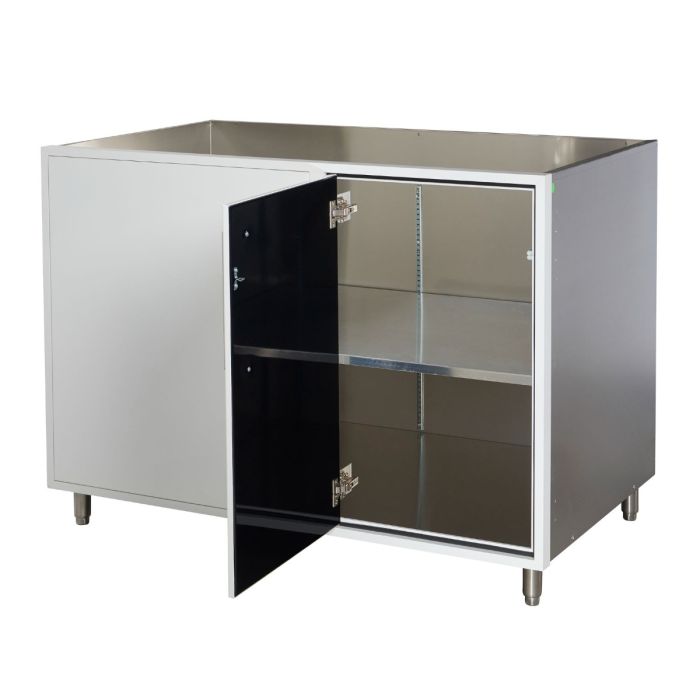 Legacy Outdoor White 48" Base Corner Cabinet (Left Hinge)