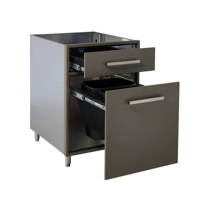 Legacy Outdoor Grey 24" Base Trash Cabinet