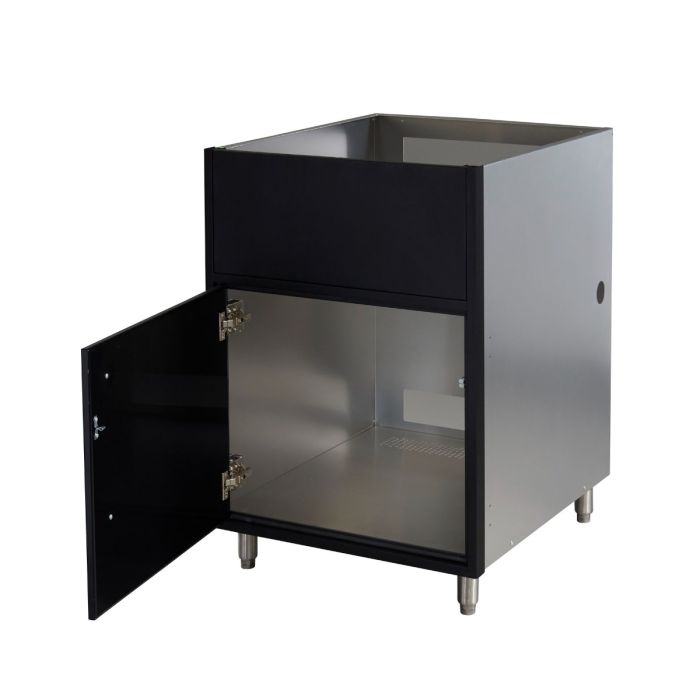 Legacy Outdoor Black 24" Single Door Ventilated Gas Grill Base (Left Hinge)