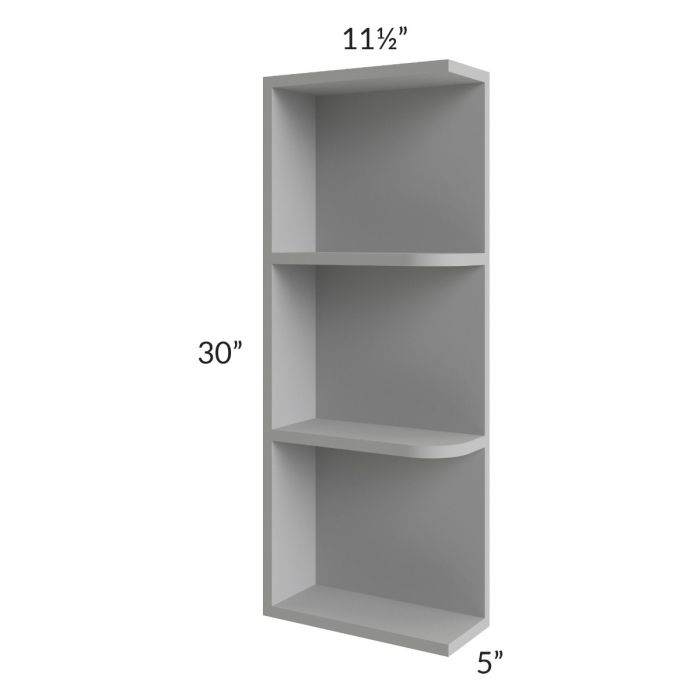 Dove Grey Shaker 05x30 Wall End Shelf Cabinet 