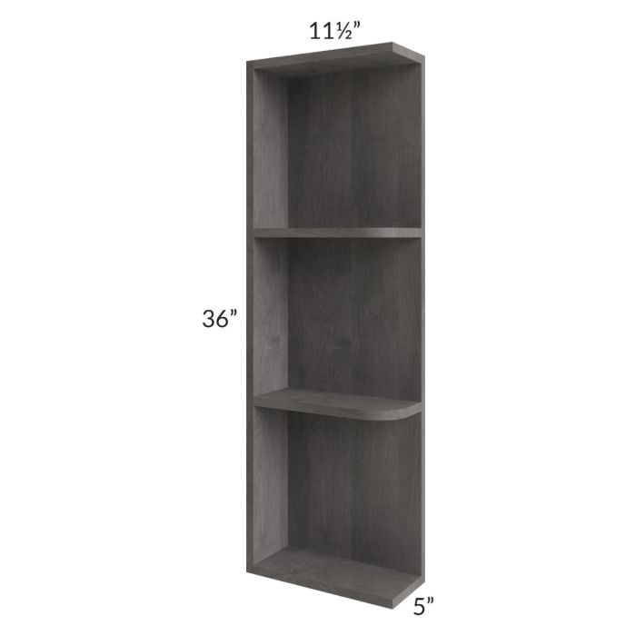 Providence Slate Grey 05x36 Wall End Shelf Cabinet