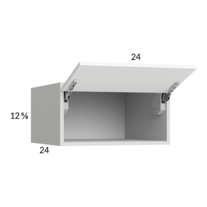 Euro Gloss White 24x12-5/8x24 Flip Up Door Wall Cabinet