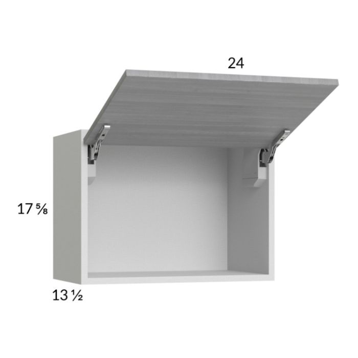 Euro Grey 24x17-5/8 Flip Up Door Wall Cabinet