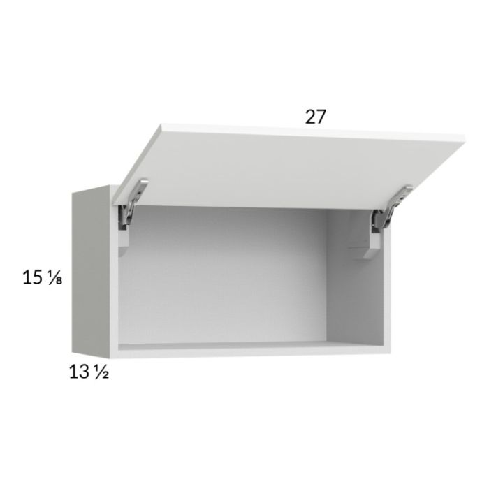 Euro Gloss White 27x15-1/8 Flip Up Door Wall Cabinet