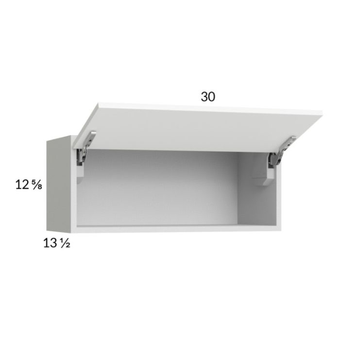 Euro Gloss White 30x12-5/8 Flip Up Door Wall Cabinet