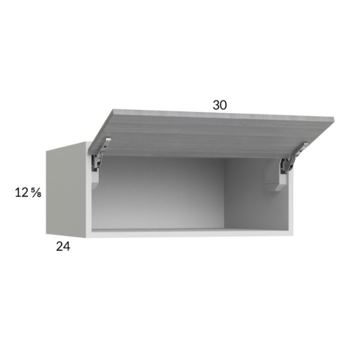 Euro Grey 30x12-5/8x24 Flip Up Door Wall Cabinet