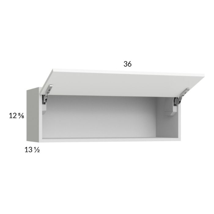 Euro Gloss White 36x12-5/8 Flip Up Door Wall Cabinet