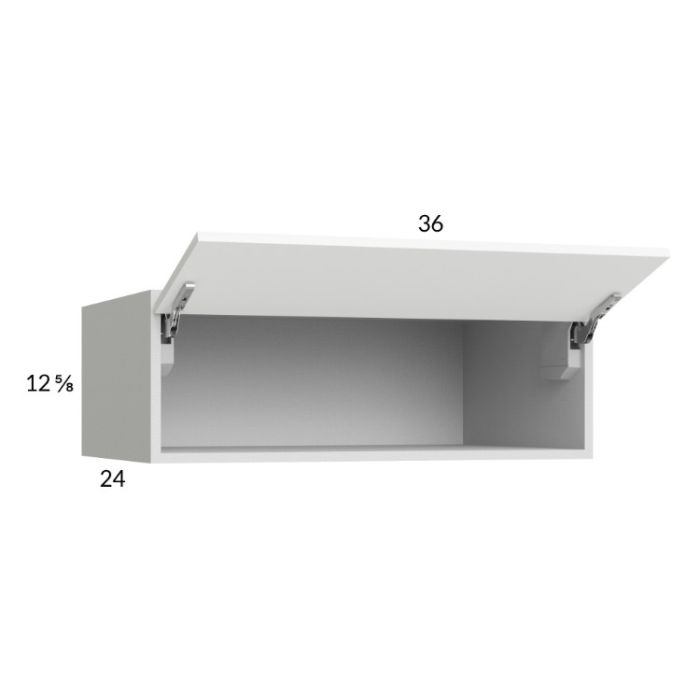 Euro Gloss White 36x12-5/8x24 Flip Up Door Wall Cabinet