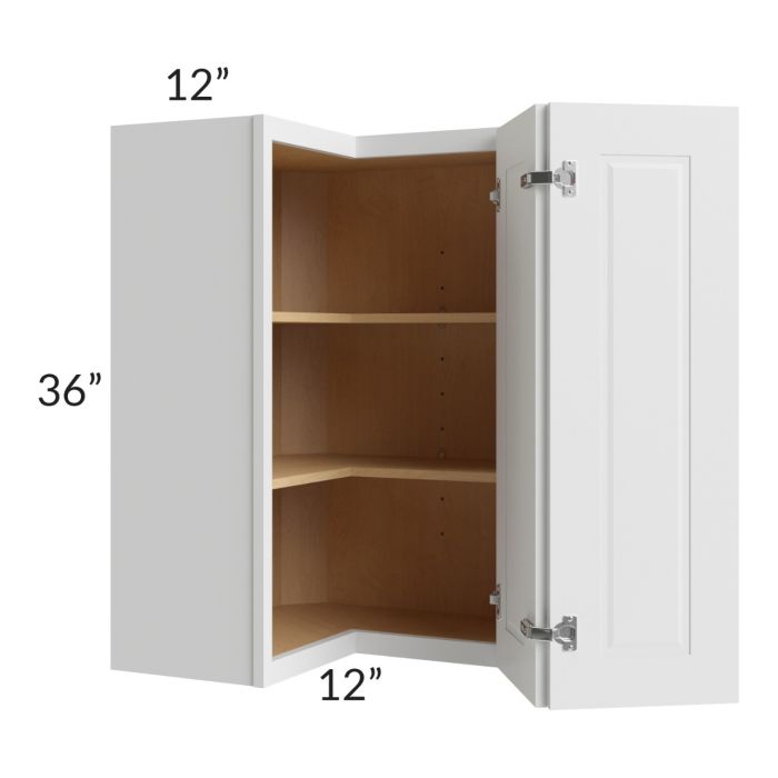 Charlotte White 24x36 Easy Reach Corner Wall Cabinet