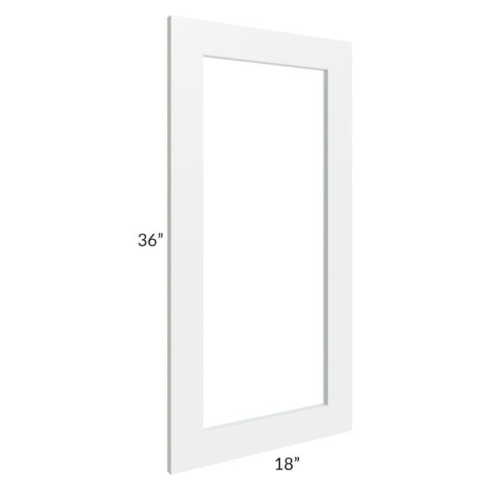 Brighton White Shaker 18x36 Glass Door Only 