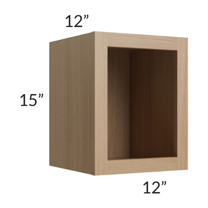 Township Rift Oak 12x15 Wall Open Cabinet