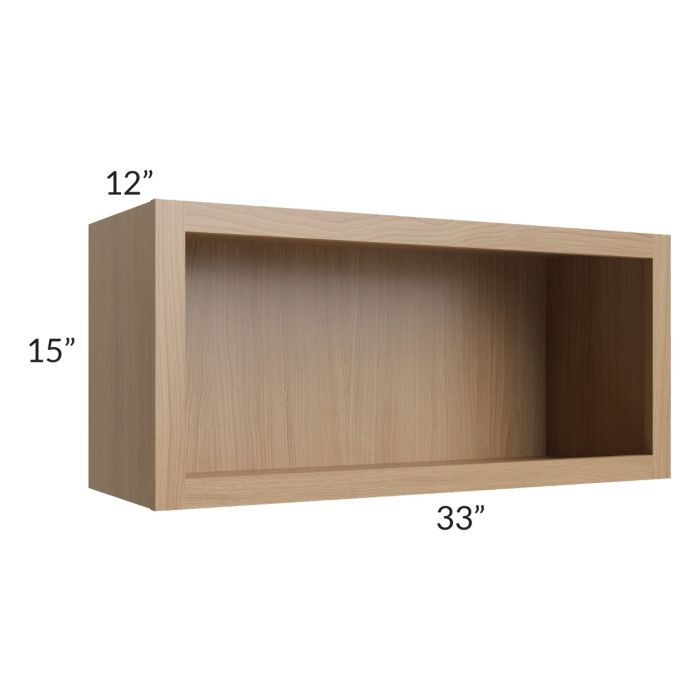 Township Rift Oak 33x15 Wall Open Cabinet
