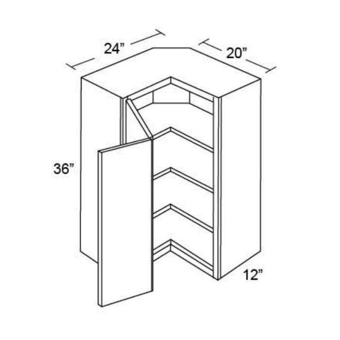 24x36 Square Corner Wall Cabinet