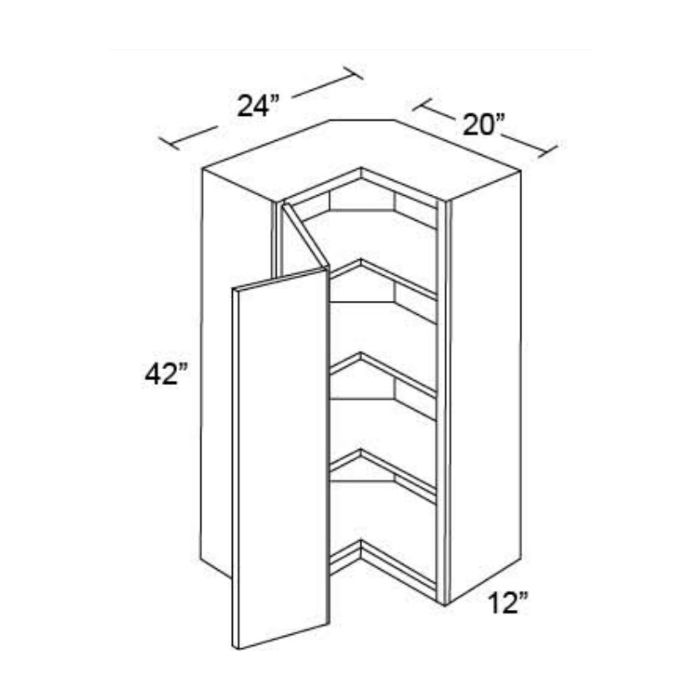 Vienna 24x42 Square Corner Wall Cabinet