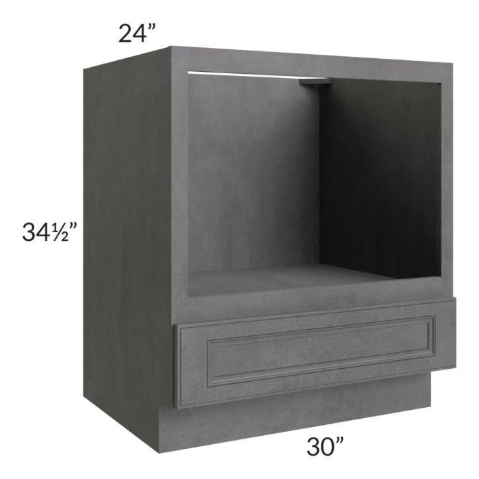 Stone Grey 30" Base Microwave Cabinet