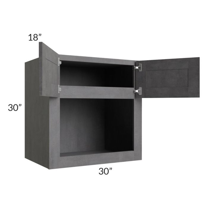 Stone Grey 30x30 Microwave Cabinet