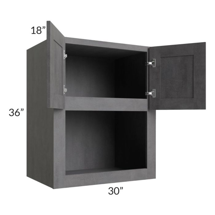 Stone Grey 30x36 Microwave Cabinet